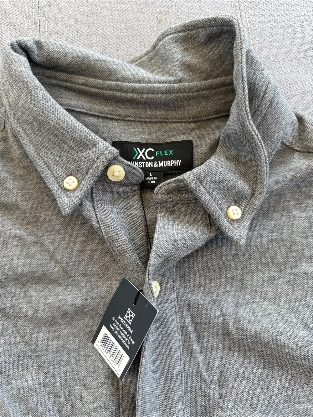 Men’s Gray Button-Down Shirt Jacket